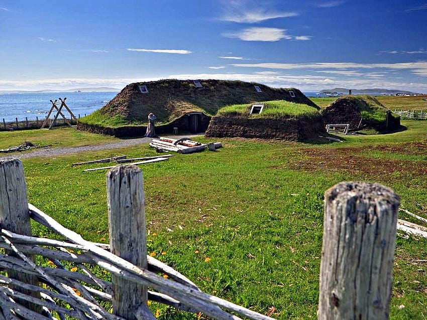 Medieval: Viking Long House Reconstructed NFLD Newfoundland Labrador HD wallpaper
