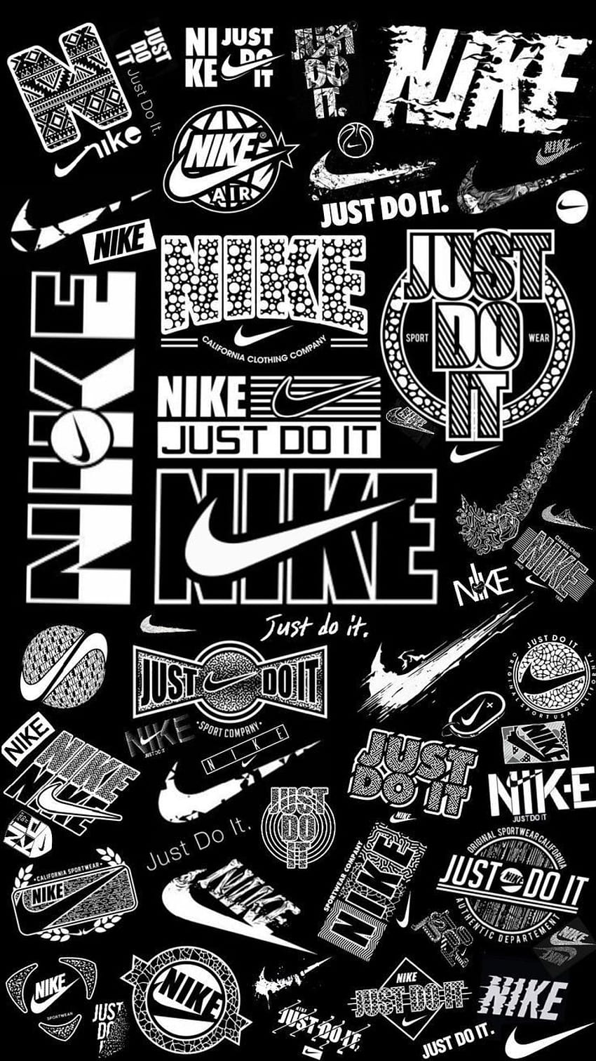 Nike-Logo im Jahr 2020, Vintage Black Nike HD-Handy-Hintergrundbild