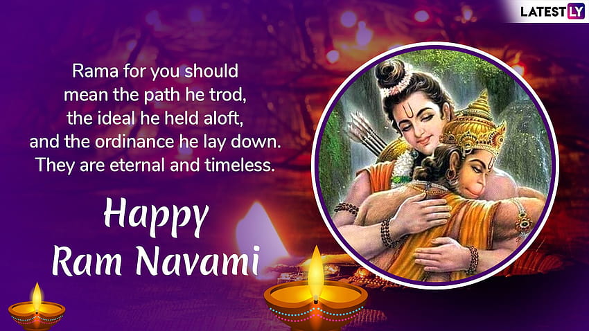 Ram Navami 2019 Wishes & Greetings: WhatsApp Stickers, GIF, ram navmi HD wallpaper