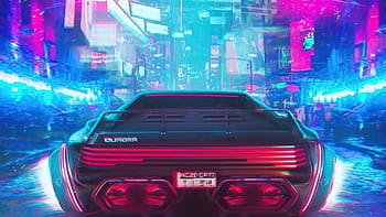 Cyberpunk 2077 #synthwave #car digital art #vehicle futuristic city #1080P # wallpaper #hdwallpaper #desktop
