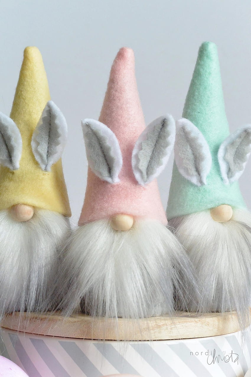 Bunny Gnome, Mini/Midi Nordic Gnome® Decoración de Pascua, Tomte escandinavo hecho por NORDIChrista, Decoración de primavera para el hogar, gnomos de Pascua fondo de pantalla del teléfono