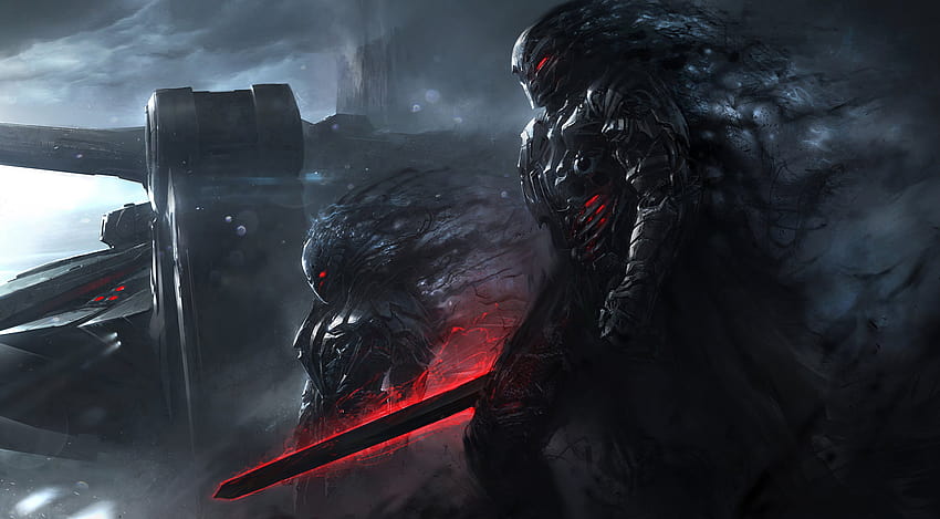 Dark Warrior Fantasy, prajurit hitam Wallpaper HD