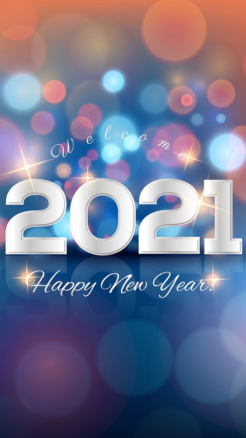 Bienvenido Feliz año nuevo 2021, feliz año nuevo 2021 fondo de pantalla del teléfono