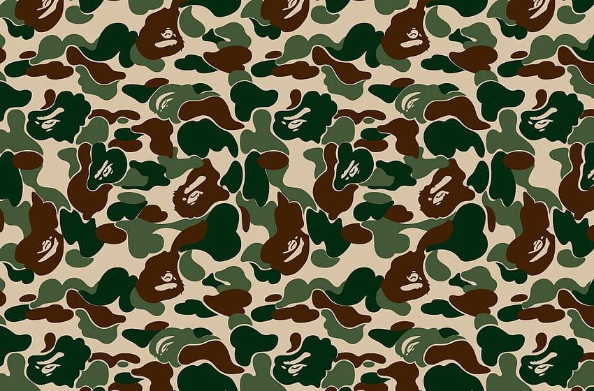 Bape Camo, green camouflage HD wallpaper