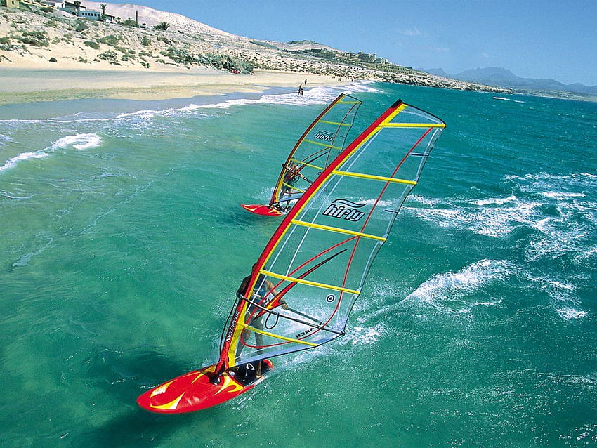 WINDSURFING ON A BEAUTIFUL BEACH 3647 [1024x768] for your , Mobile & Tablet, women windsurfing HD wallpaper