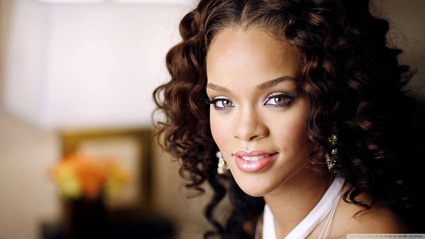 Women black people Rihanna curly hair faces, women curly black HD wallpaper