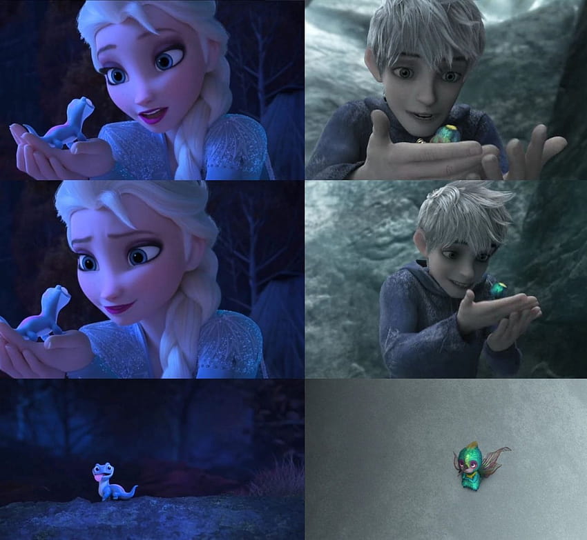 Elsa and Jack Frost HD wallpaper