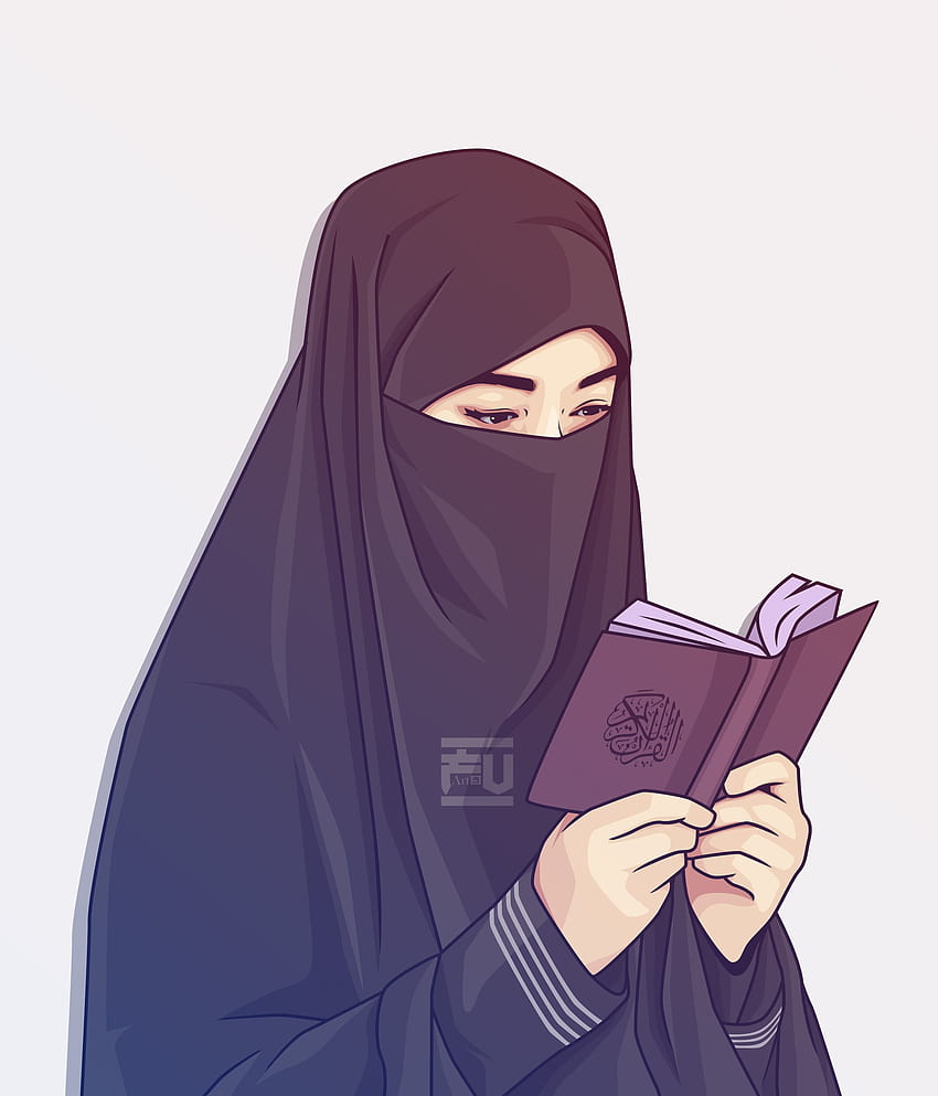 Hijab vector, ukhti fondo de pantalla del teléfono