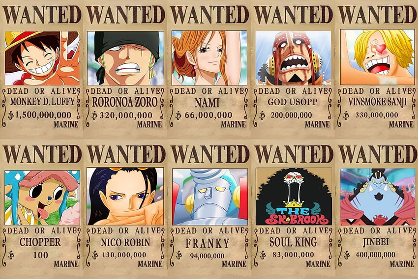 Strawhat crew wanted posters, wanted poster of monkey d luffy HD wallpaper