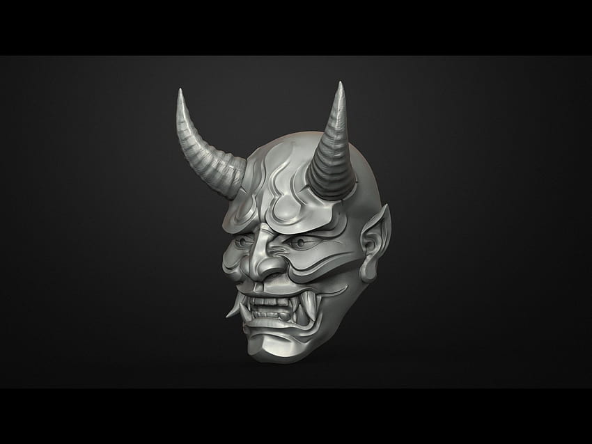 STL file Hannya Mask Magnet on Fridge Oni Mask Samurai Mask 3D print model • Template to 3D print ・ Cults HD wallpaper