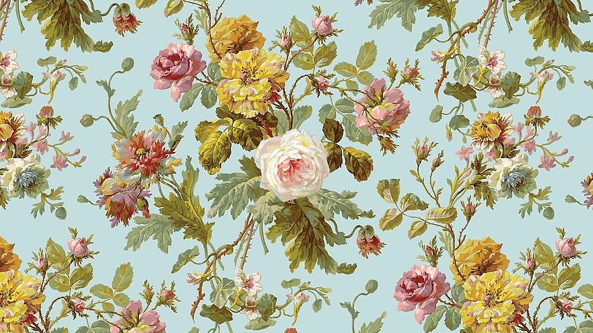 vintage rose pattern desktop