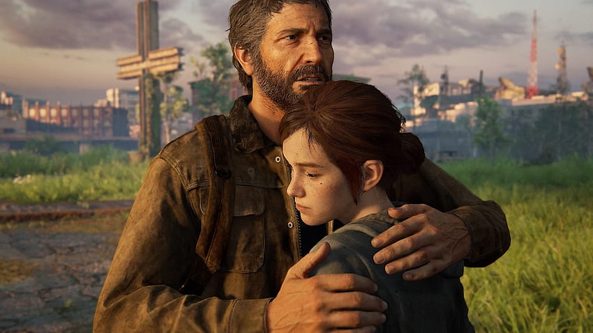 Der Mandalorianer und eine westerosische Besetzung als Joel und Ellie in der Last of Us-Serie HD-Hintergrundbild