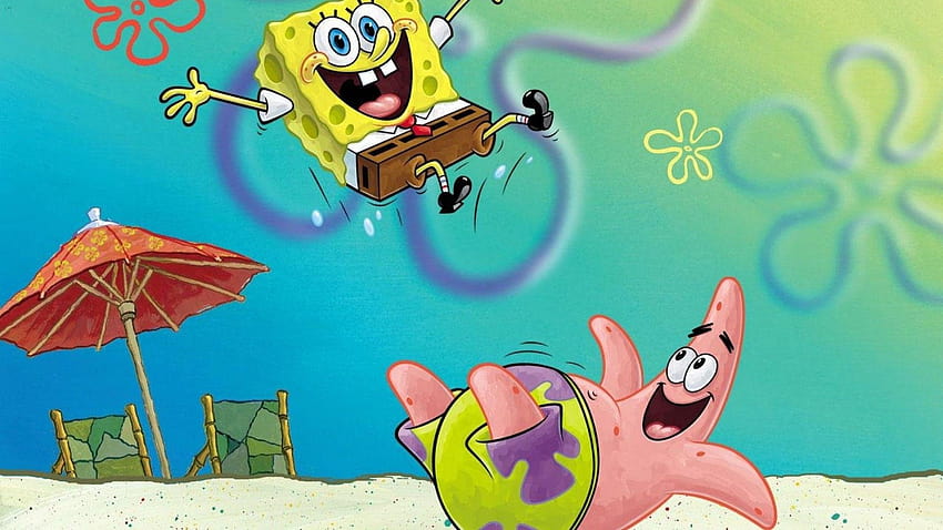 Spongebob dan Patrick, spongebob di bawah air Wallpaper HD