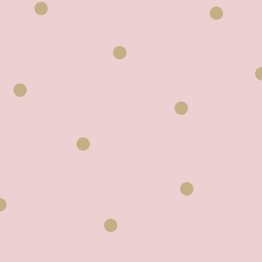 Dotty Pink / Gold, pink polka dots HD phone wallpaper