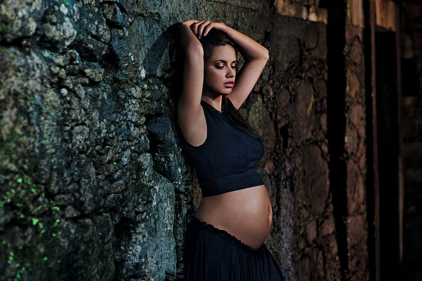 สตรีมีครรภ์ นางแบบชาวบราซิล Adriana Lima สตรีมีครรภ์ วอลล์เปเปอร์ HD