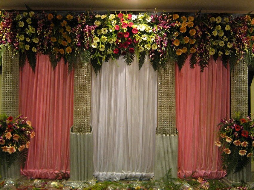 Lista de decoração de flores de casamento, decoração de casamento papel de parede HD
