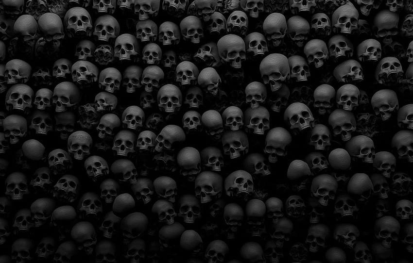 death, background, skull, a lot , section текстуры, skull pattern HD wallpaper