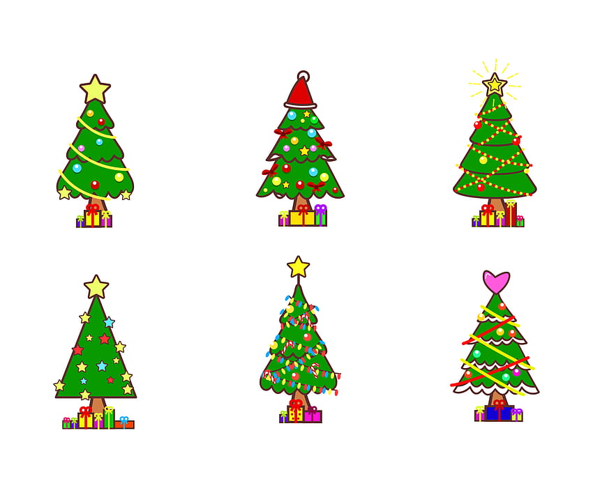 Cartoon Christmas Tree Vectors Vector Art & Graphics, christmas forest cartoon HD wallpaper