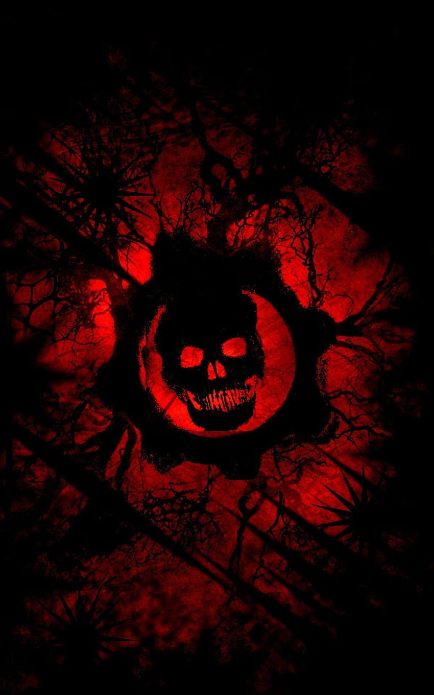 Gears of War Rotes iPhone HD-Handy-Hintergrundbild