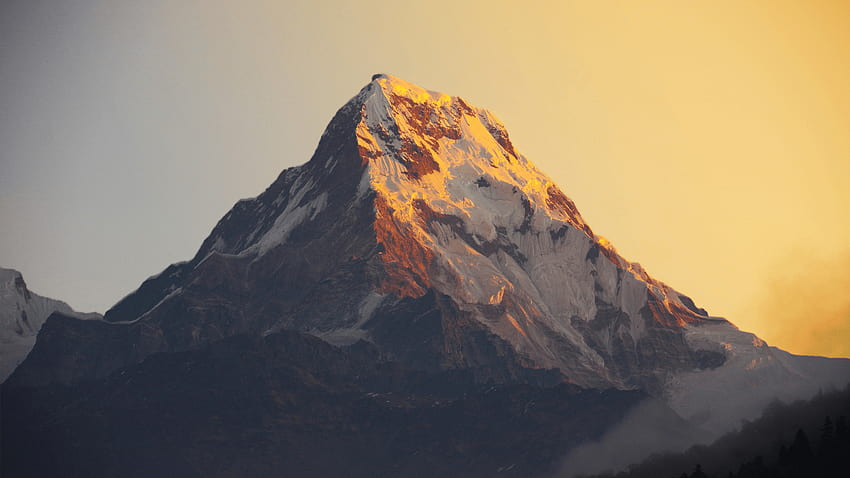 Arka planlar Annapurna Dağı Nepal Himalayalar, annapurna masifi dağları HD duvar kağıdı