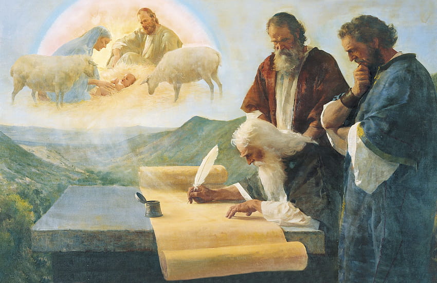 Исая пише за раждането на Христос, книгата на Исая HD тапет