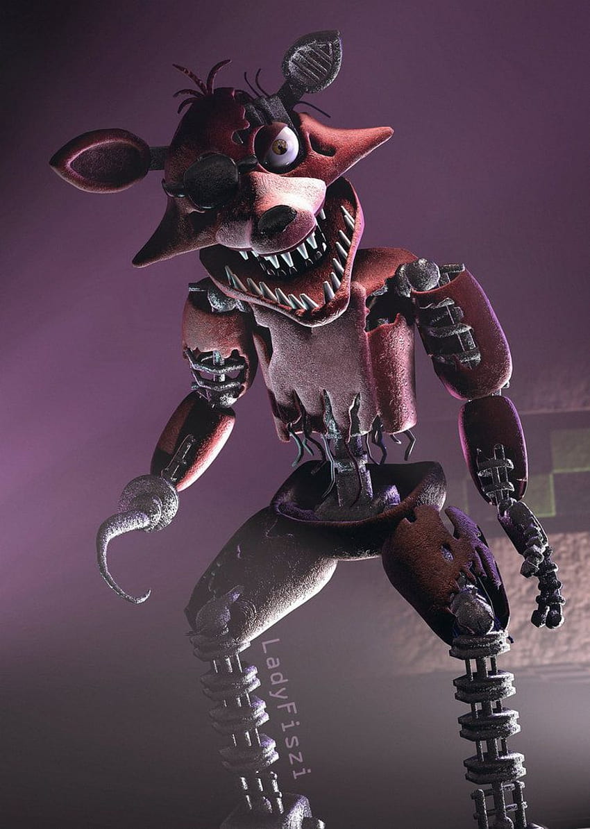 Withered Foxy by LadyFiszi, fnaf wither HD phone wallpaper