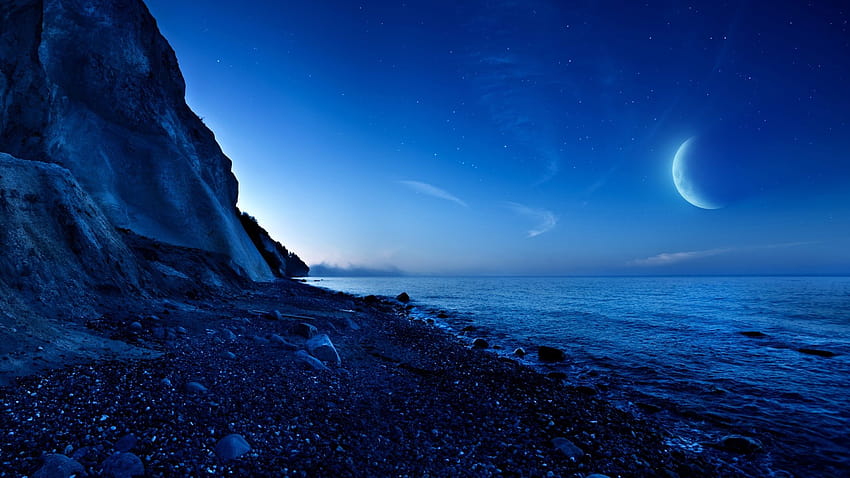 Best 3 Crescent Moon Backgrounds on Hip, crescent beach HD wallpaper