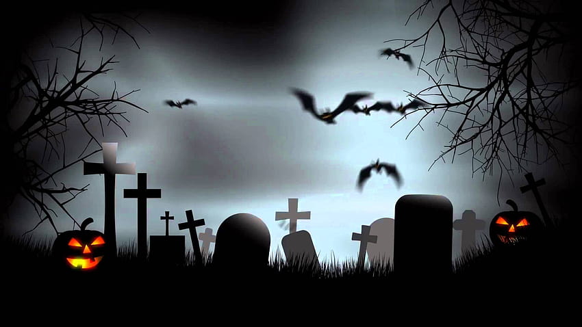 Halloween Graveyard, car graveyard HD wallpaper