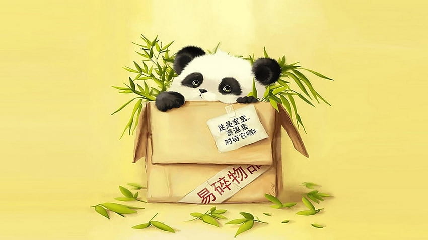 Cute Panda, panda love HD wallpaper
