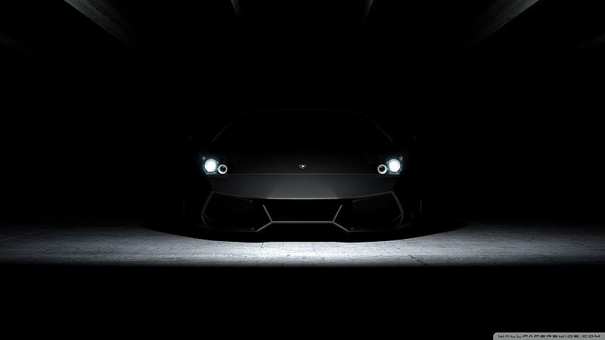 schwarzer Lamborghini-Scheinwerfer HD-Hintergrundbild