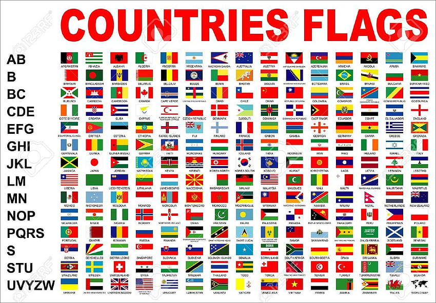 bandiere di paesi, bandiere di paesi Sfondo HD