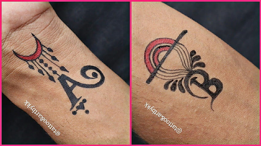 Best tattoo designs of a, b & s letter ❤️. HD wallpaper