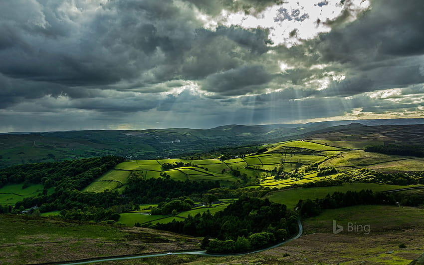 Hope Valley, Peak District, Inggris Wallpaper HD