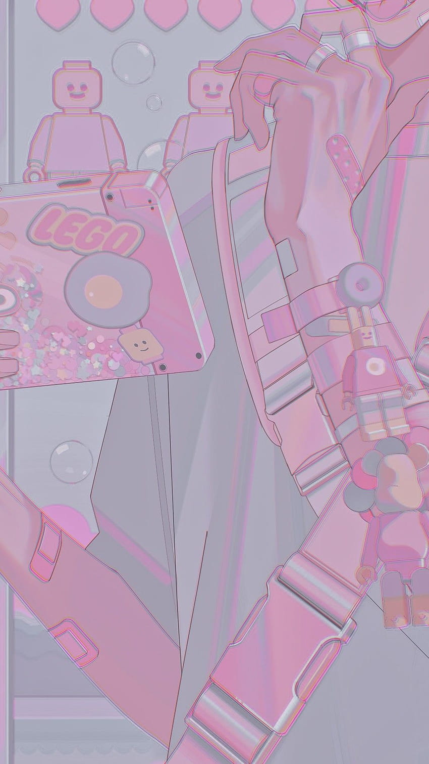 39 미적 아이디어, 소프트 핑크 애니메이션 HD 전화 배경 화면