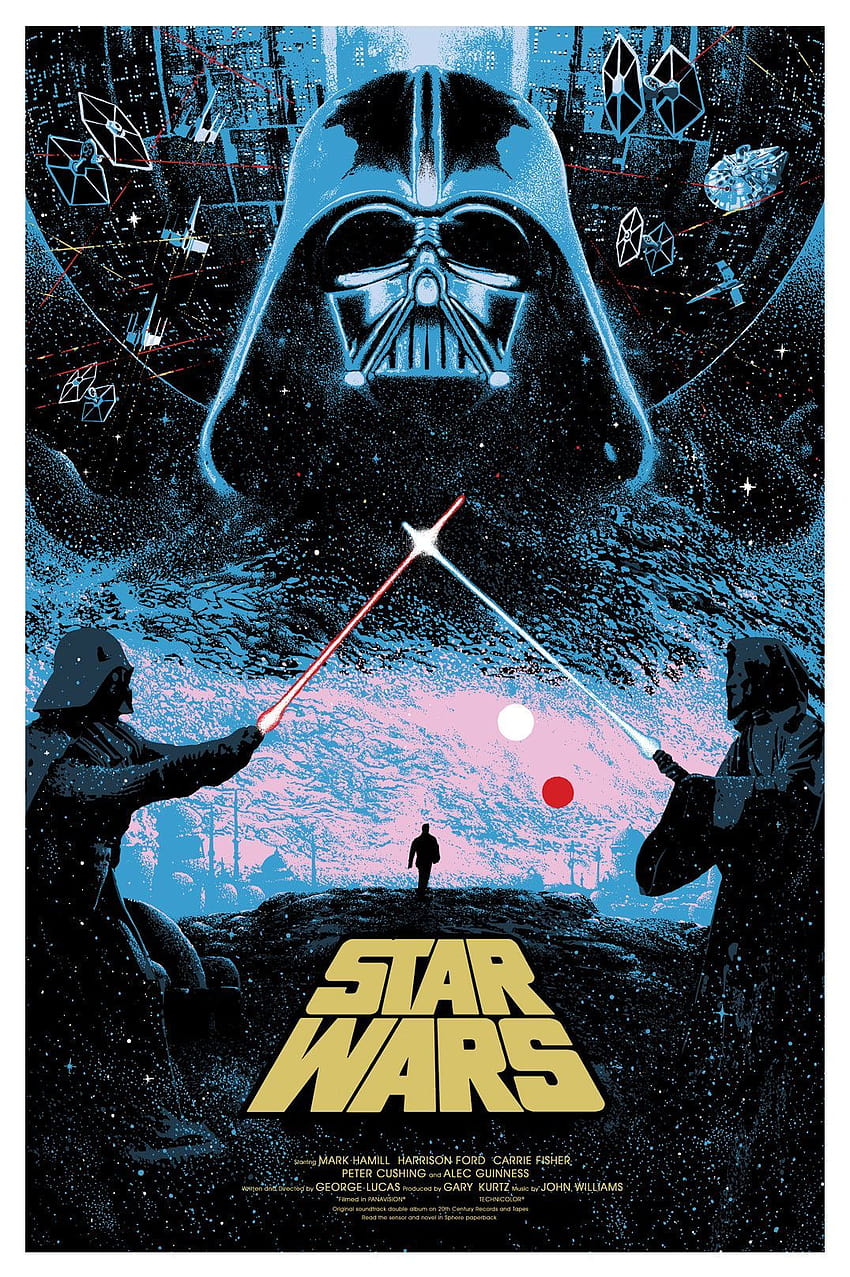 Poster Star Wars baru Killian Eng, poster film perang bintang wallpaper ponsel HD