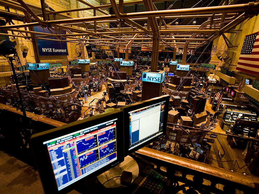 Mercado de valores Nasdaq Ciudad de Nueva York Malvado fondo de pantalla
