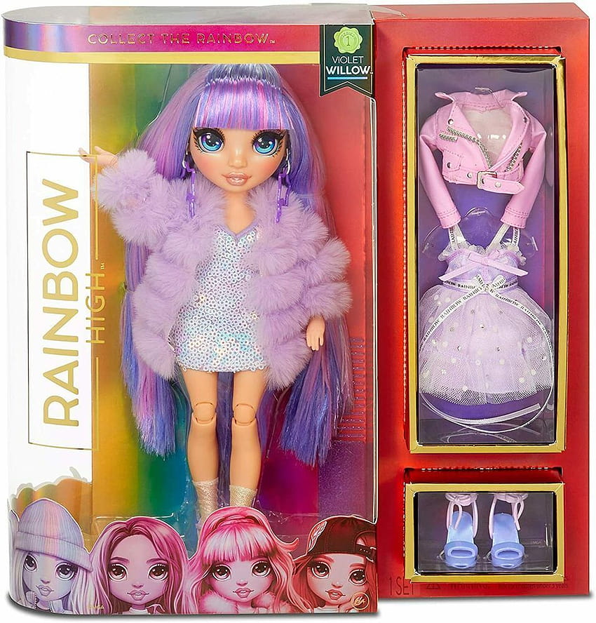 Rainbow High Violet Willow Fashion Doll With 2 Outfits & Accessories 11 ...