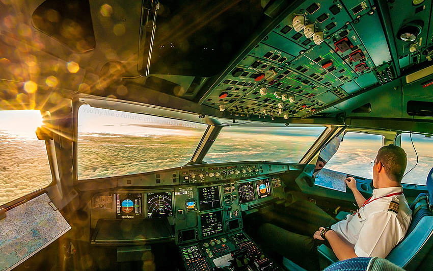 Spektakuläre Dinge, die Piloten jeden Tag sehen, Flugzeug-Cockpit-Hintergrund HD-Hintergrundbild