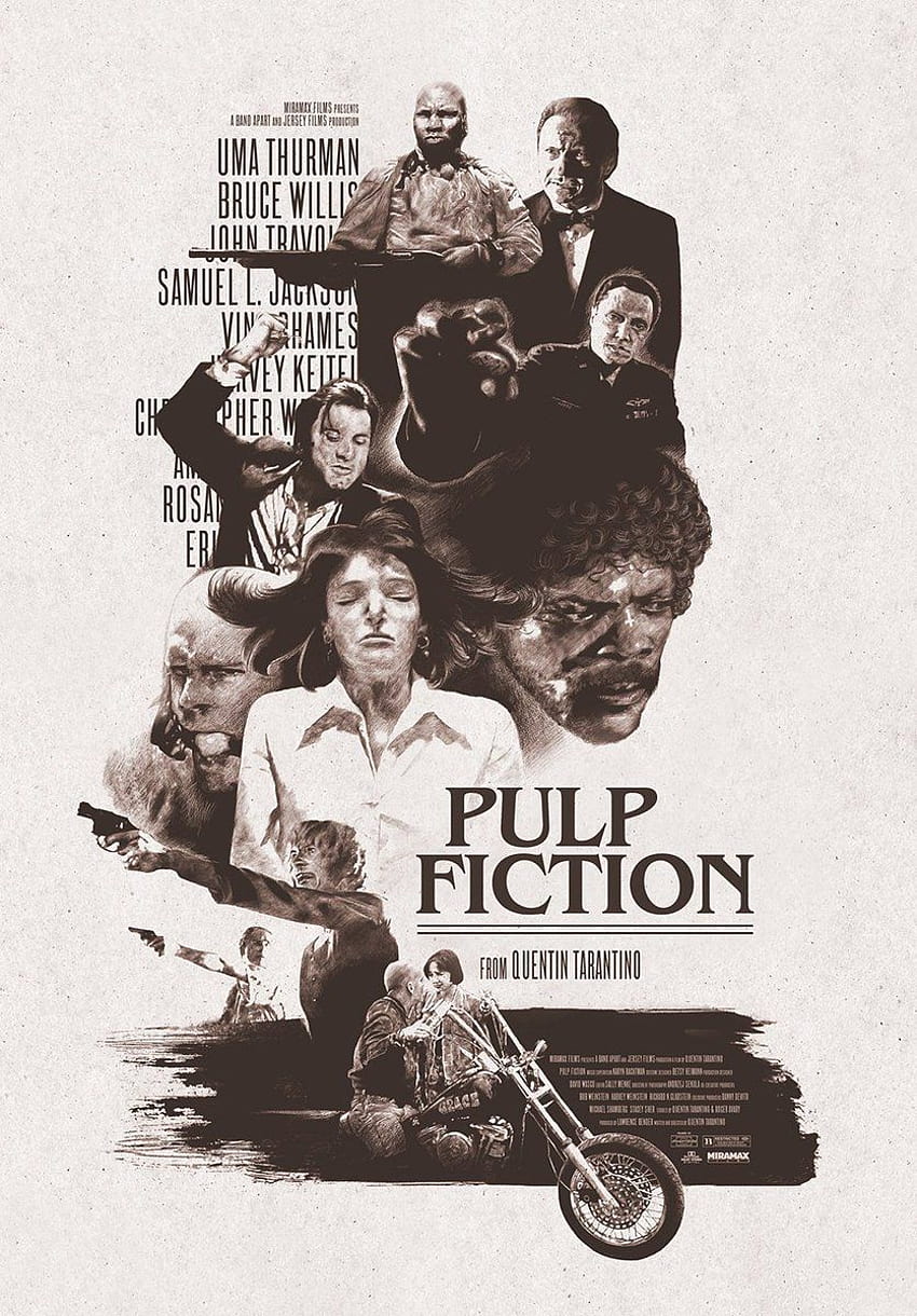 Berita Quentin Tarantino di Twitter:, poster film fiksi pulp wallpaper ponsel HD