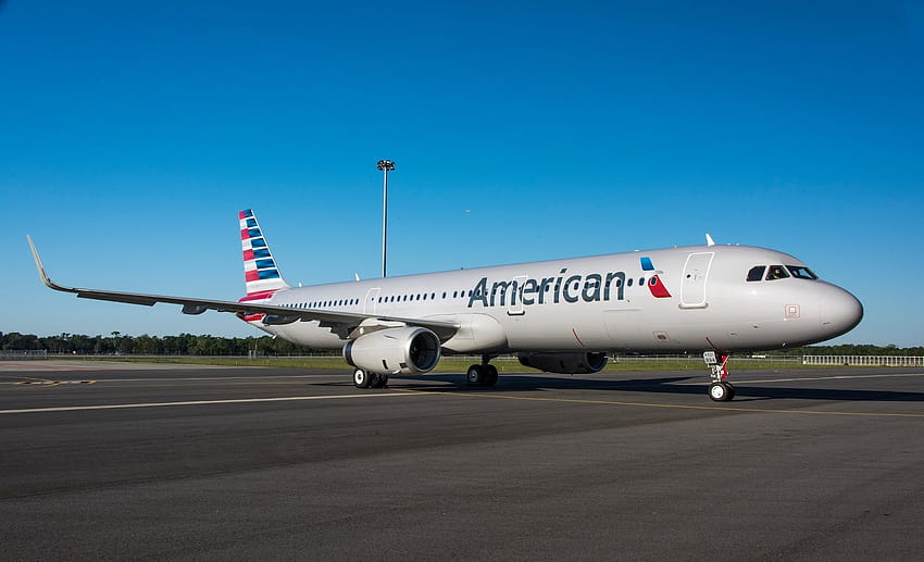 American Airlines Airbus A321 ลำแรกเปิดตัวเครื่องบิน [1600x973] สำหรับ , มือถือ และแท็บเล็ต วอลล์เปเปอร์ HD