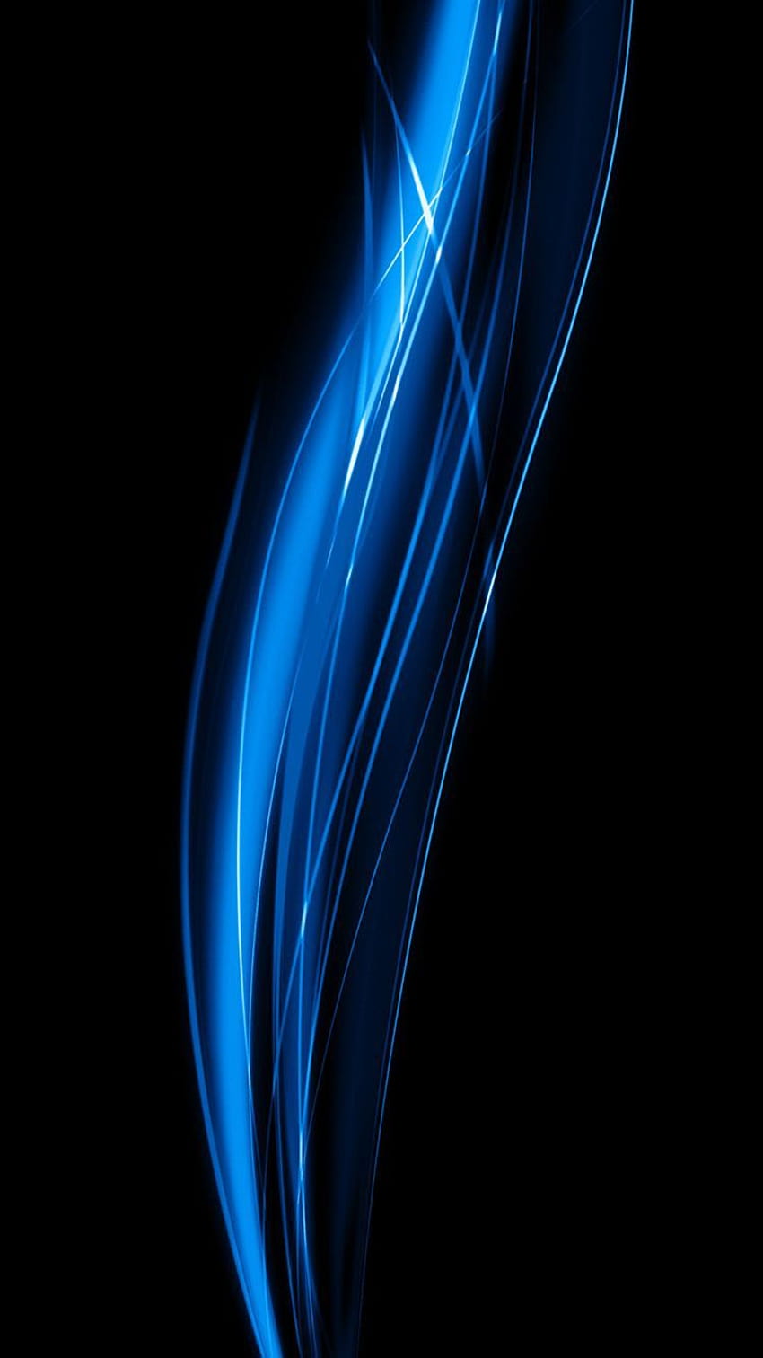 Gelombang abstrak iPhone 6, samsung super amoled blue wallpaper ponsel HD