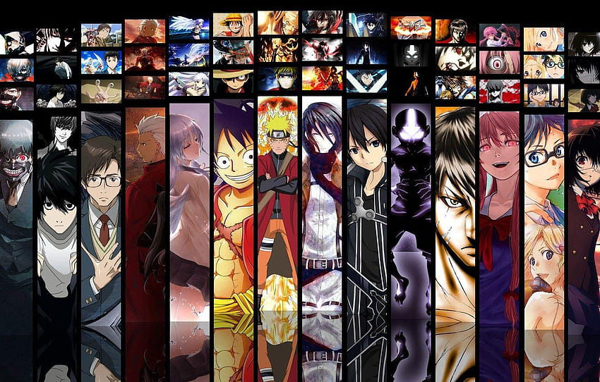 game, Death Note, Naruto, Anime, Fate/Stay Night, One, anime crossover HD wallpaper