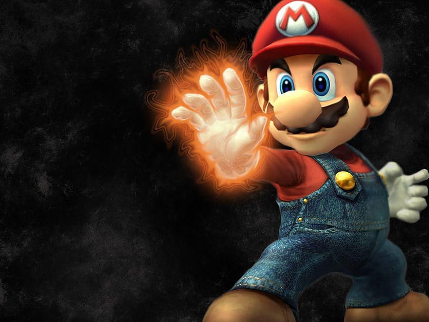 Mario Throwing a Fireball at ist HD wallpaper