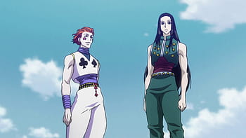 Wallpaper art, guys, killer, Hunter x Hunter, Hisoka, ILLUMI Zoldyck for  mobile and desktop, section сёнэн, resolution 2284x1840 - download