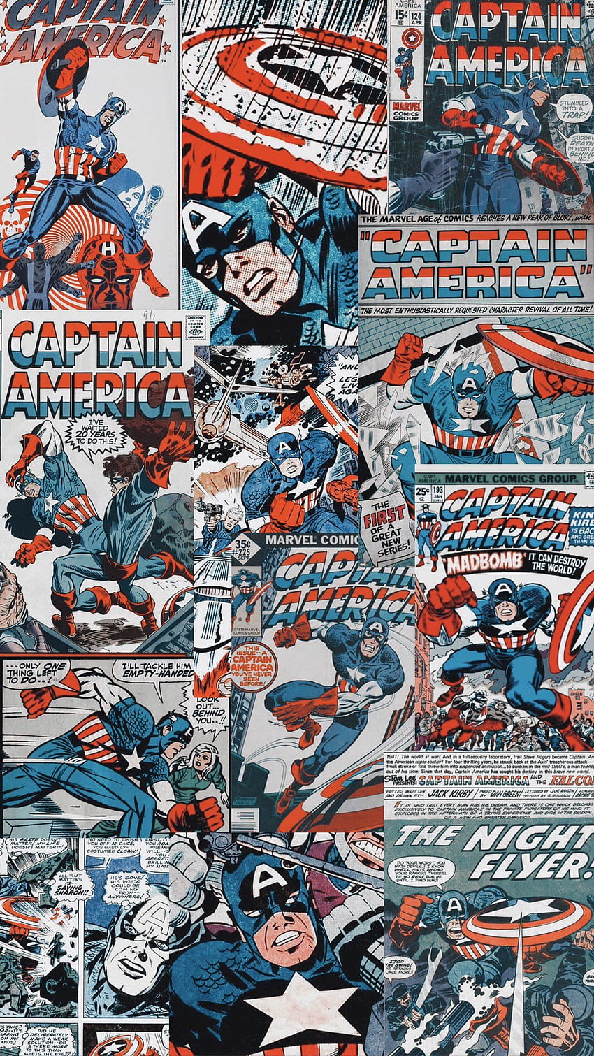 Superhero Vintage posté par John Johnson, Marvel Comics rétro Fond d'écran de téléphone HD