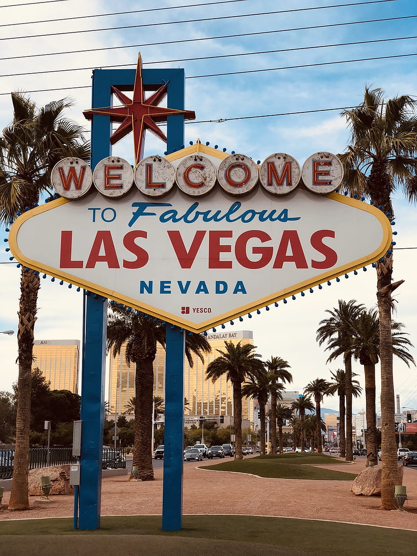 Znak Las Vegas, lato w Las Vegas Tapeta na telefon HD