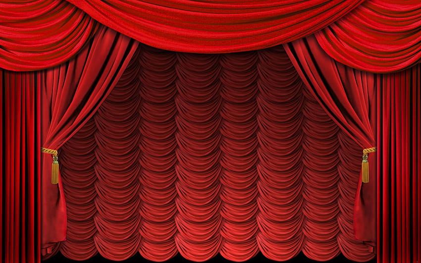 Abra as cortinas para: Widescreen: Alto, cortinas de palco papel de parede HD