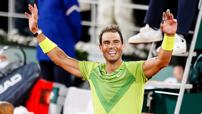 Novak Djokovic vs. Rafael Nadal Ergebnisse: Nadal überdauert seinen Rivalen im spannenden Viertelfinalspiel der French Open 2022, Rafael Nadal Roland Garros wird Meister 2022 HD-Hintergrundbild