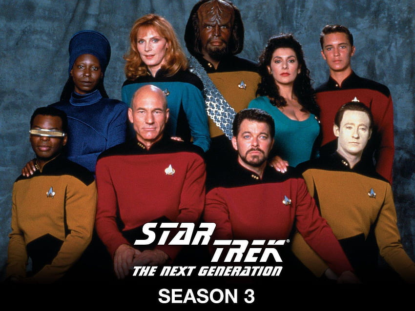Reparto de Star Trek Next Generation, y antecedentes, reparto estelar fondo de pantalla