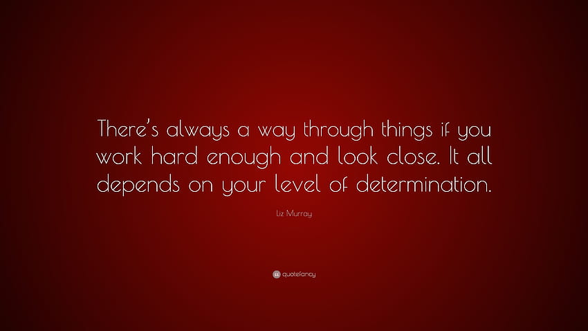 Liz Murray Quotes, you are filled with determination HD wallpaper